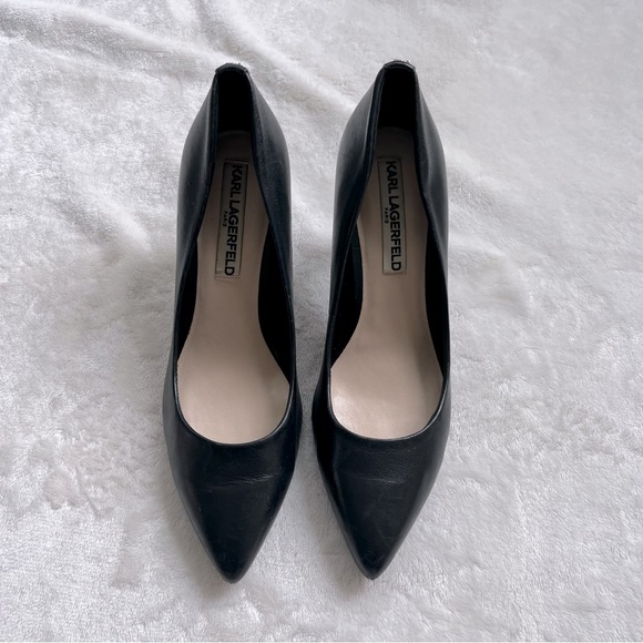 Karl Lagerfeld Paris Royale Leather Pumps - Picture 2 of 7